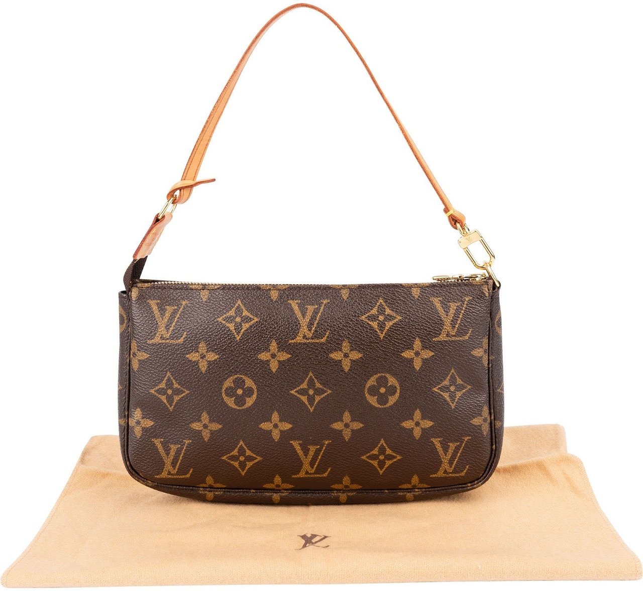 Louis Vuitton Monogram Canvas Pochette Accessoires Handbag Bruin