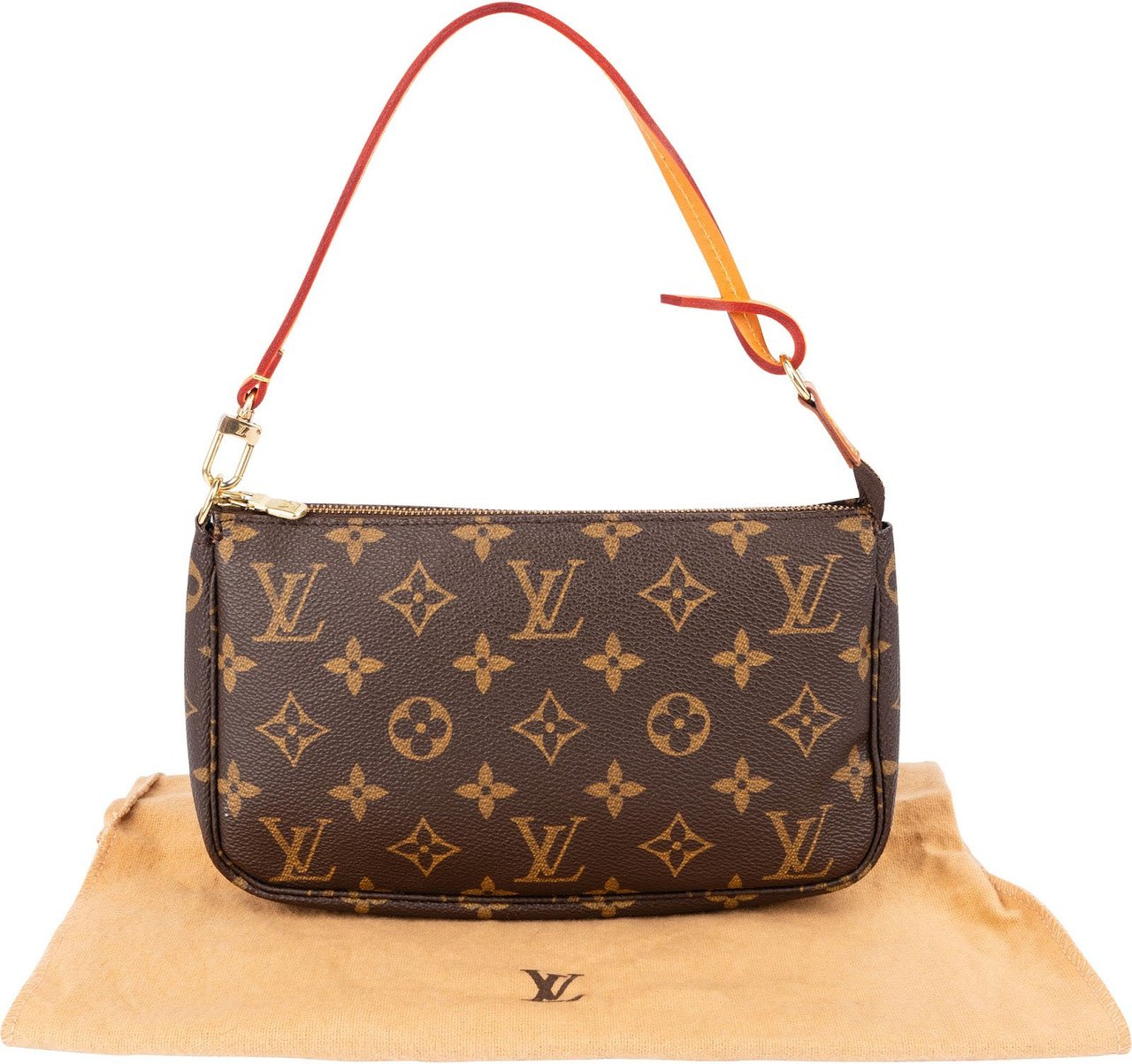Louis Vuitton Monogram Canvas Pochette Accessoires Handbag Bruin