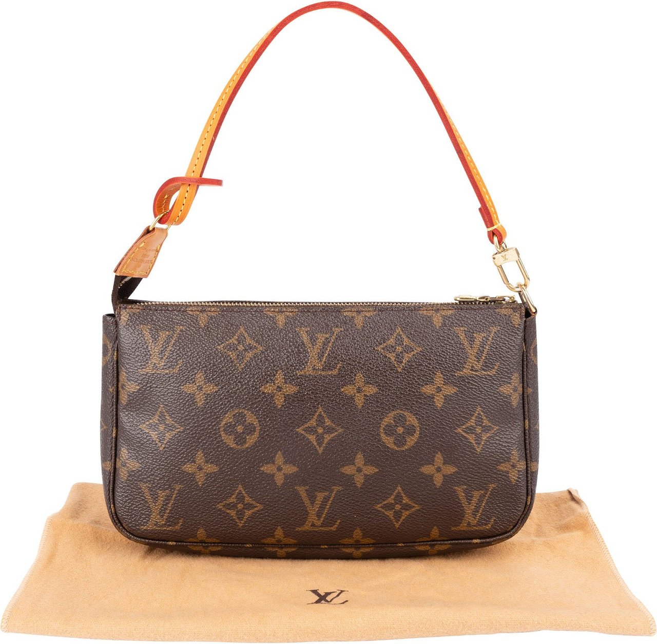 Louis Vuitton Monogram Canvas Pochette Accessoires Handbag Bruin