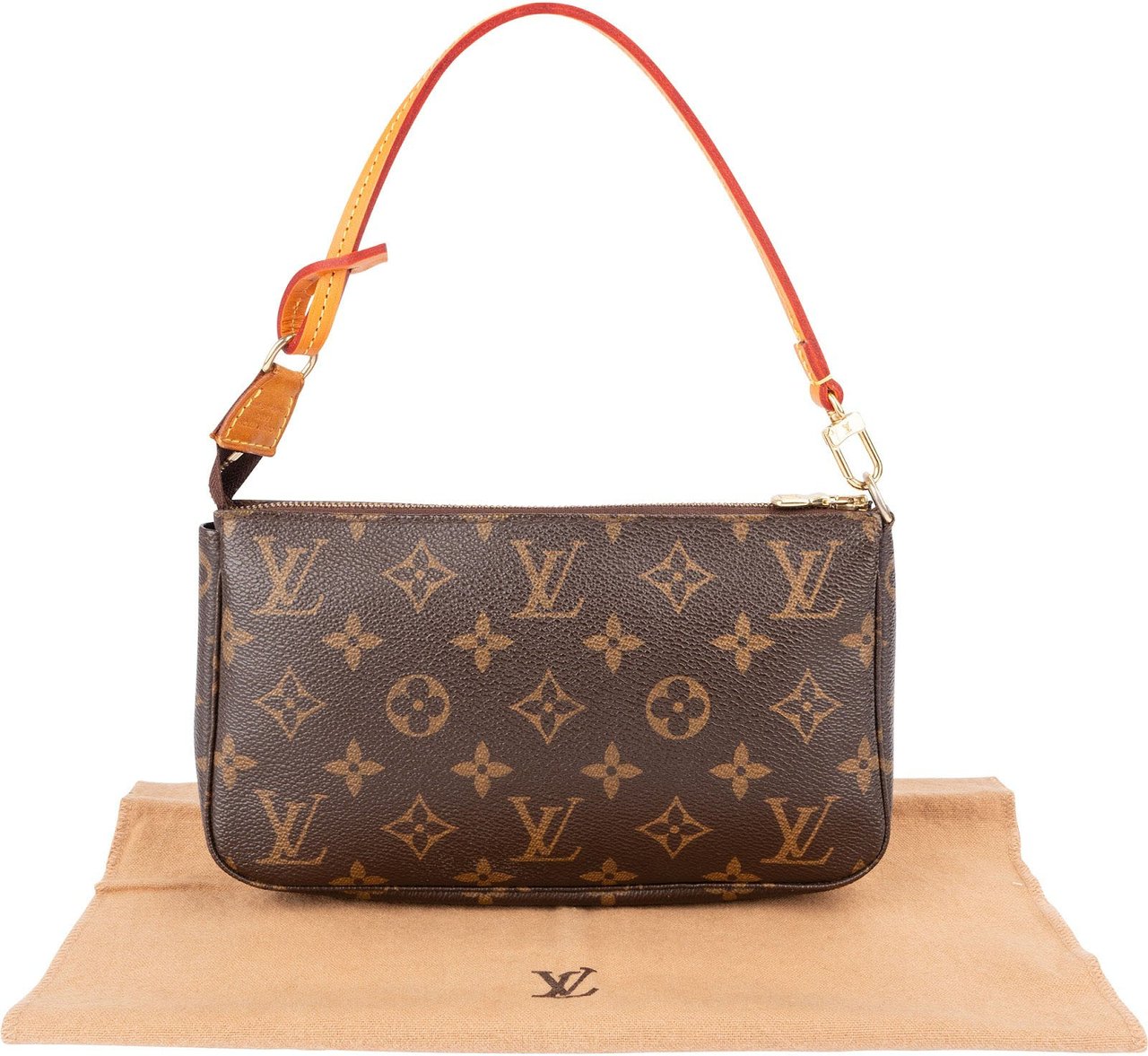 Louis Vuitton Monogram Canvas Pochette Accessoires Handbag Bruin