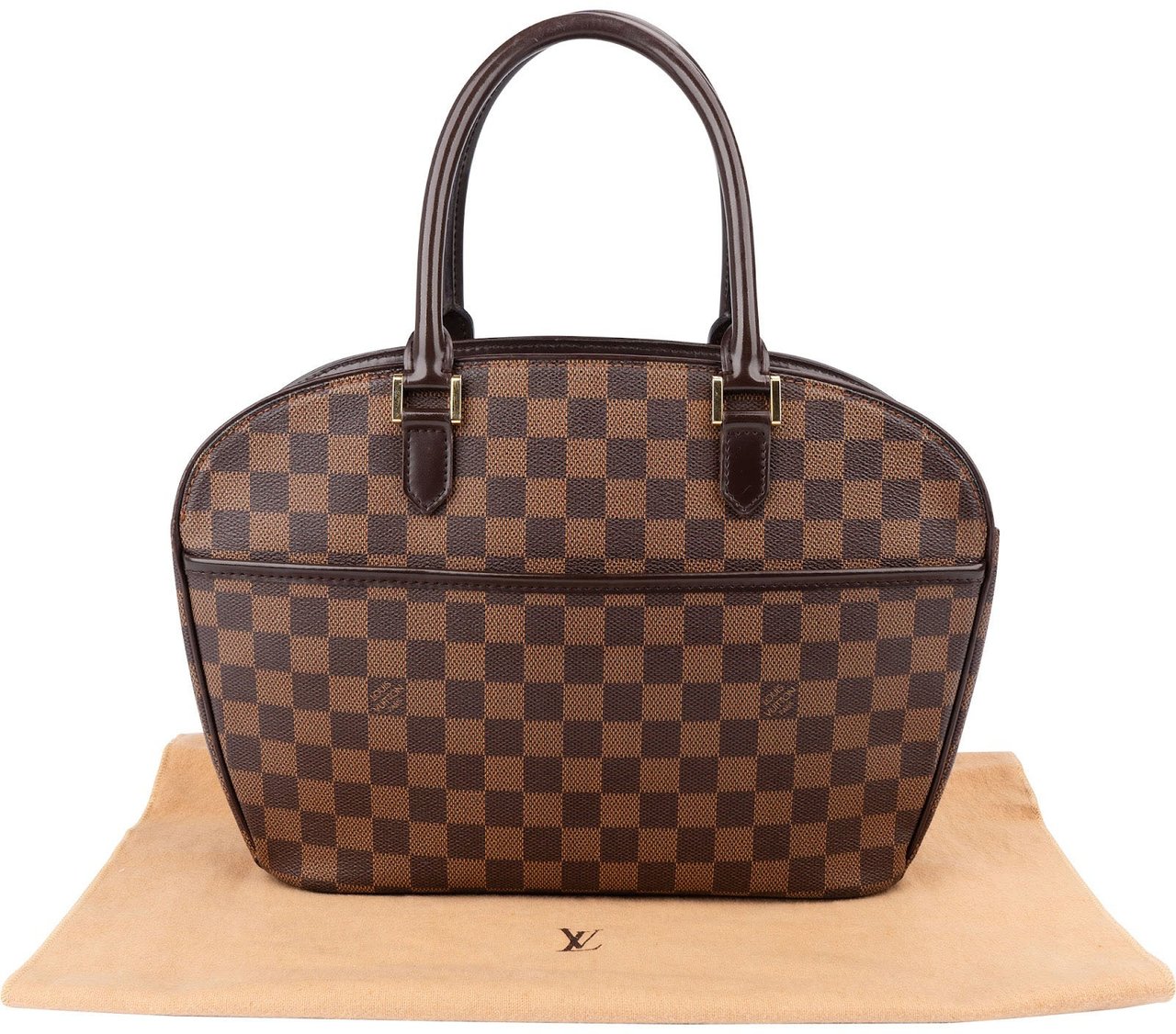 Louis Vuitton Monogram Damier Ebene Sarria Handbag Bruin
