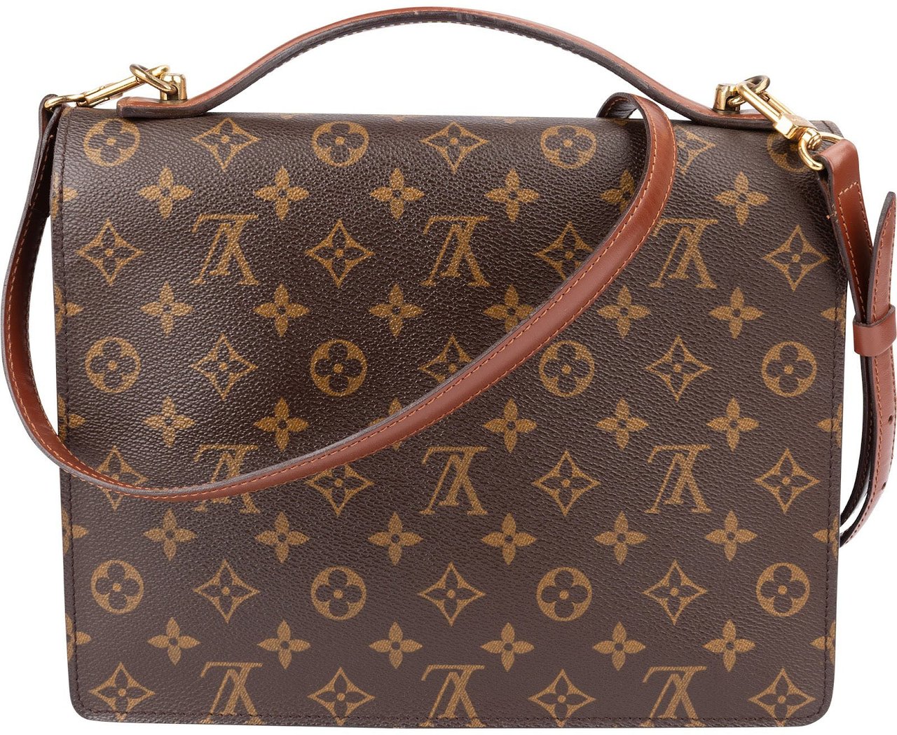Louis Vuitton Monogram Canvas Monceau Handbag Bruin
