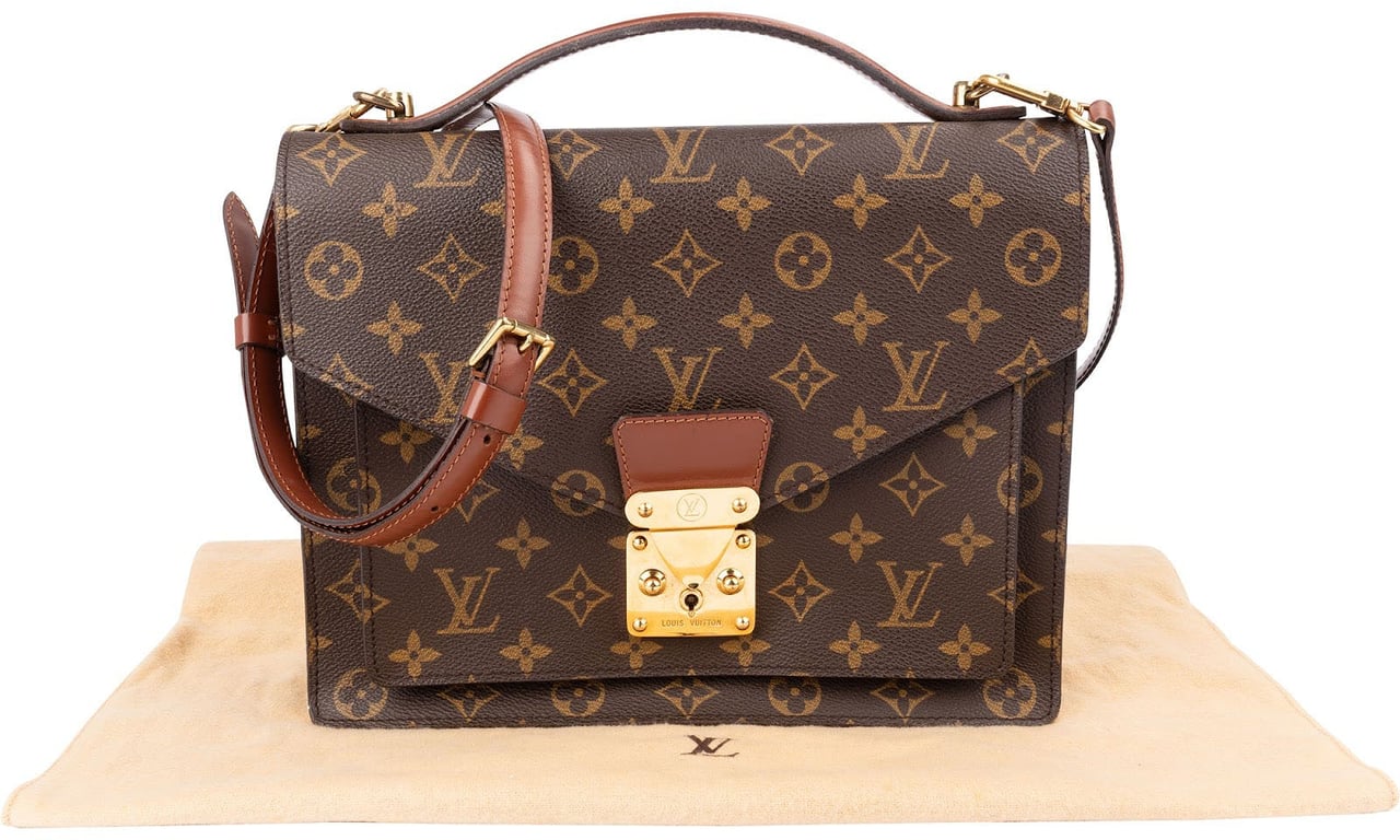 Louis Vuitton Monogram Canvas Monceau Handbag Bruin