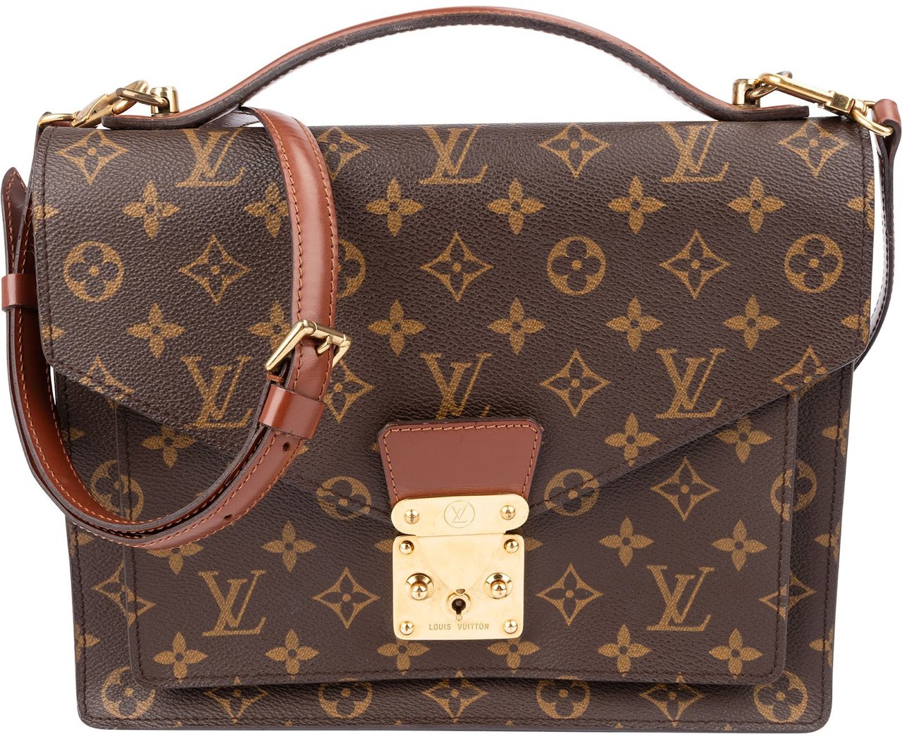 Louis Vuitton Monogram Canvas Monceau Handbag Bruin