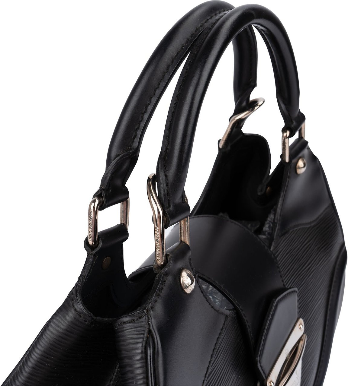 Louis Vuitton Noir Epi Leather Montaigne BB Handbag Zwart