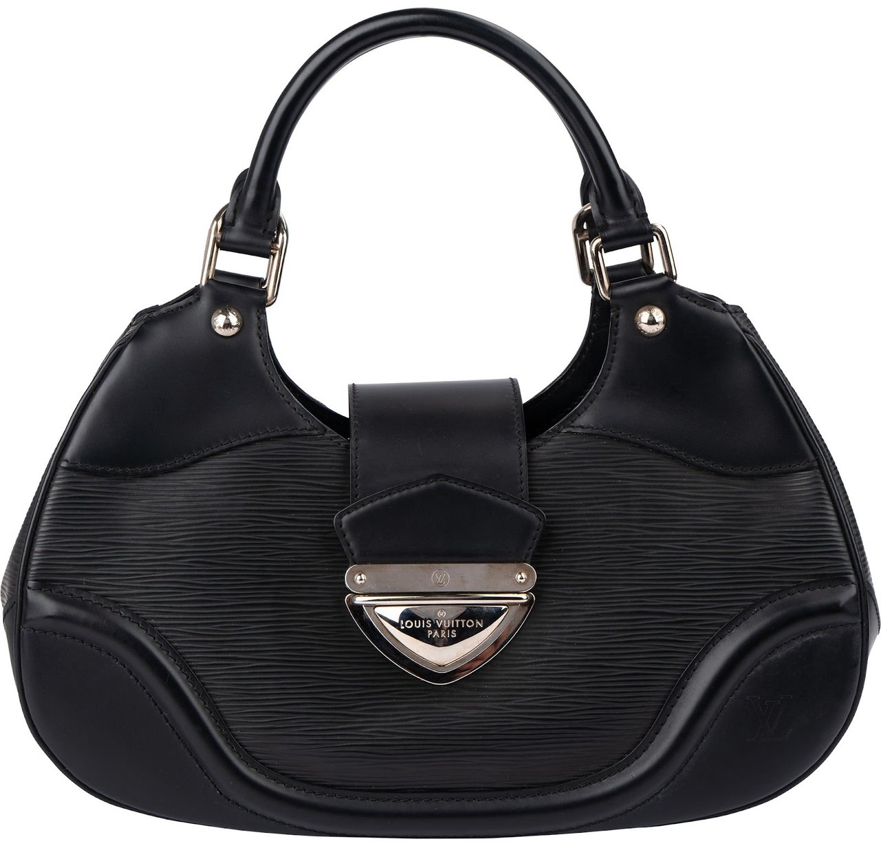Louis Vuitton Noir Epi Leather Montaigne BB Handbag Zwart