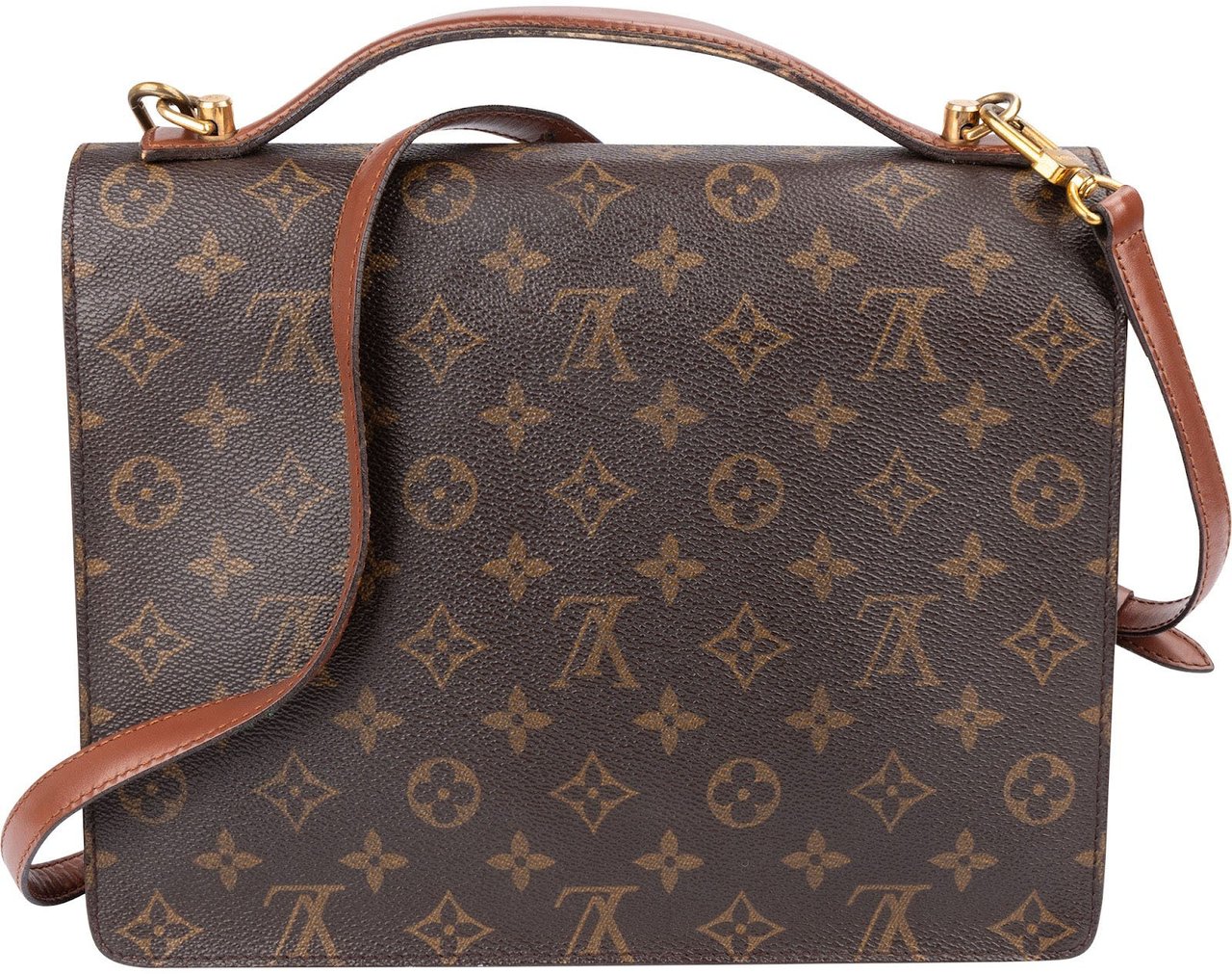 Louis Vuitton Monogram Canvas Monceau Handbag Bruin