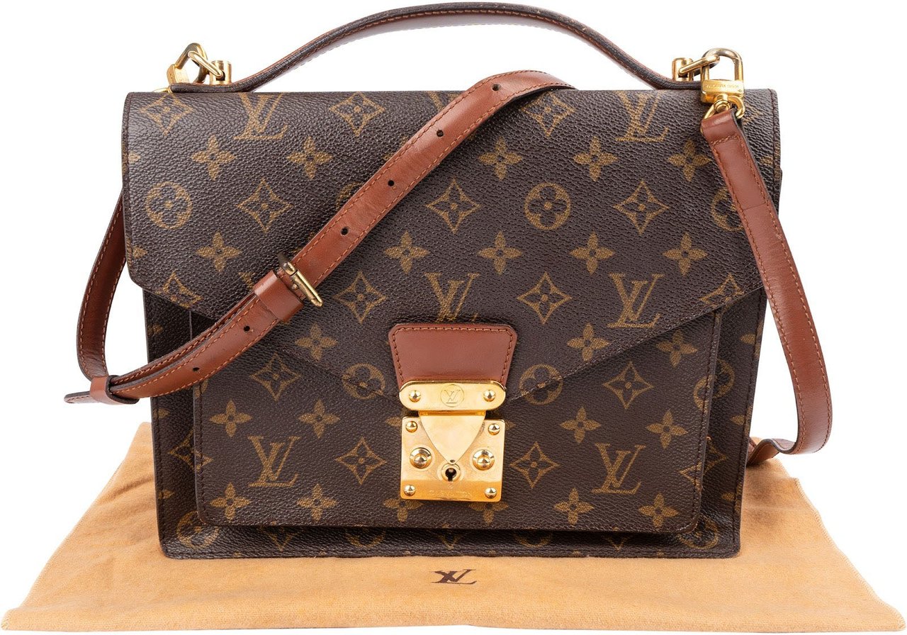 Louis Vuitton Monogram Canvas Monceau Handbag Bruin