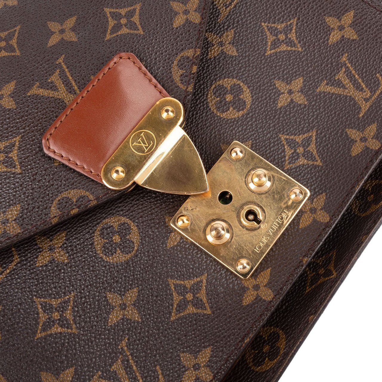 Louis Vuitton Monogram Canvas Monceau Handbag Bruin