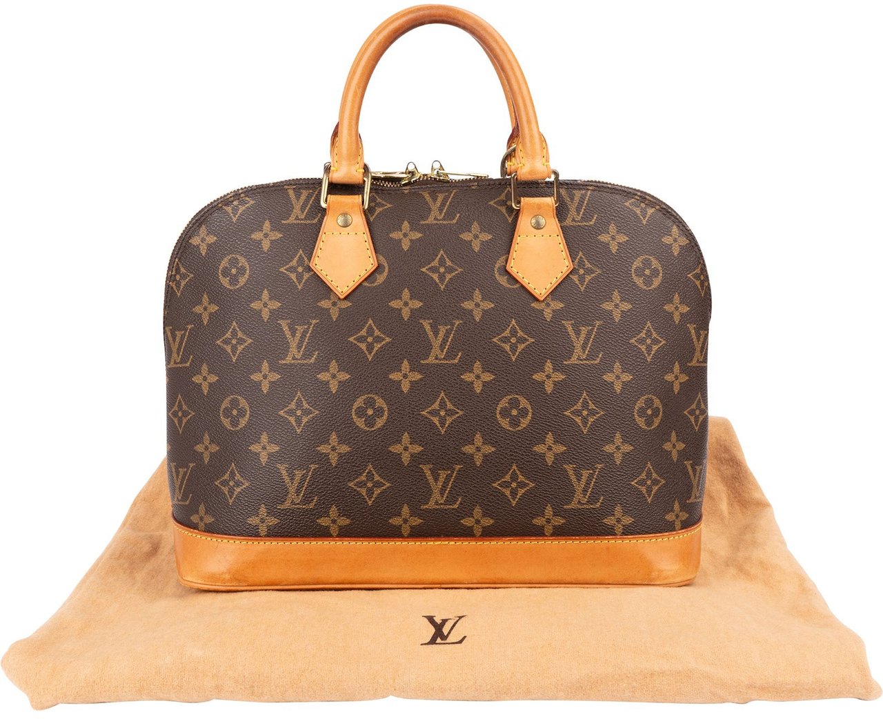 Louis Vuitton Monogram Canvas Alma PM Handbag Bruin
