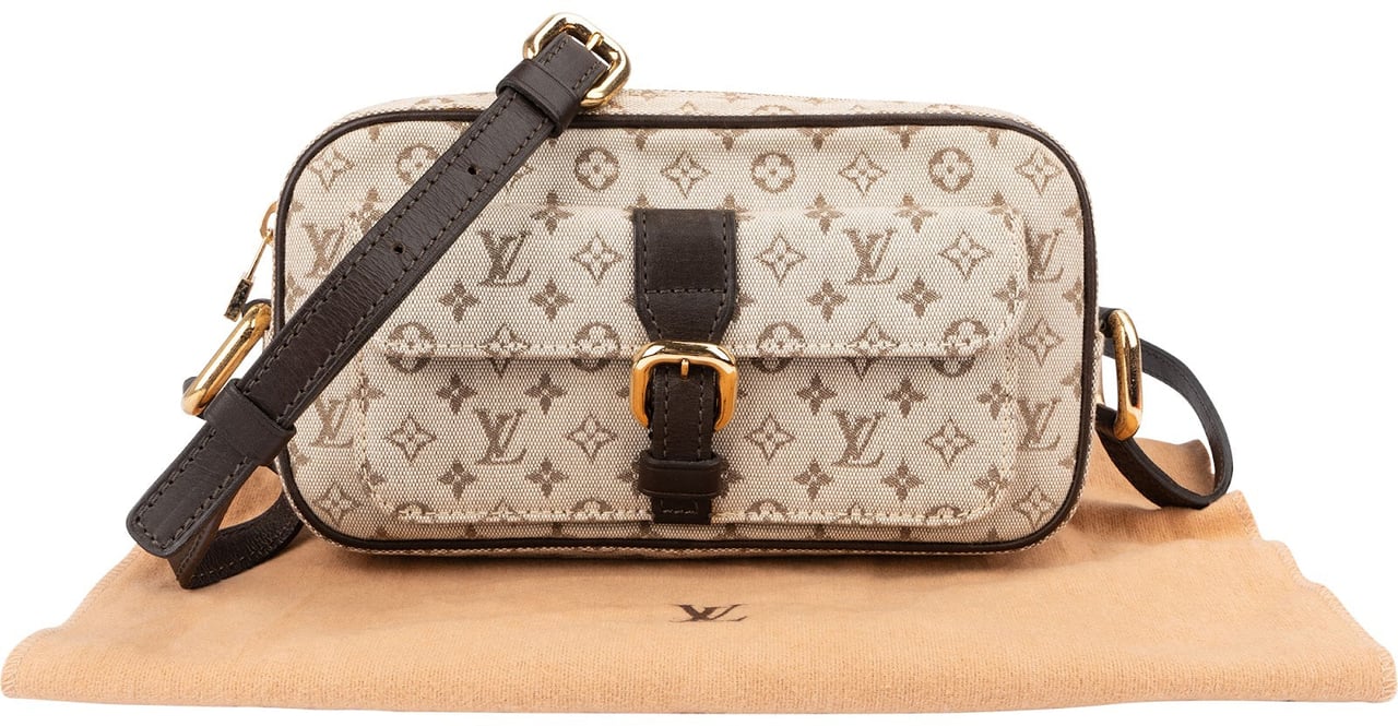Louis Vuitton Monogram Mini Lin Juliette Crossbody Bag Donkergrijs