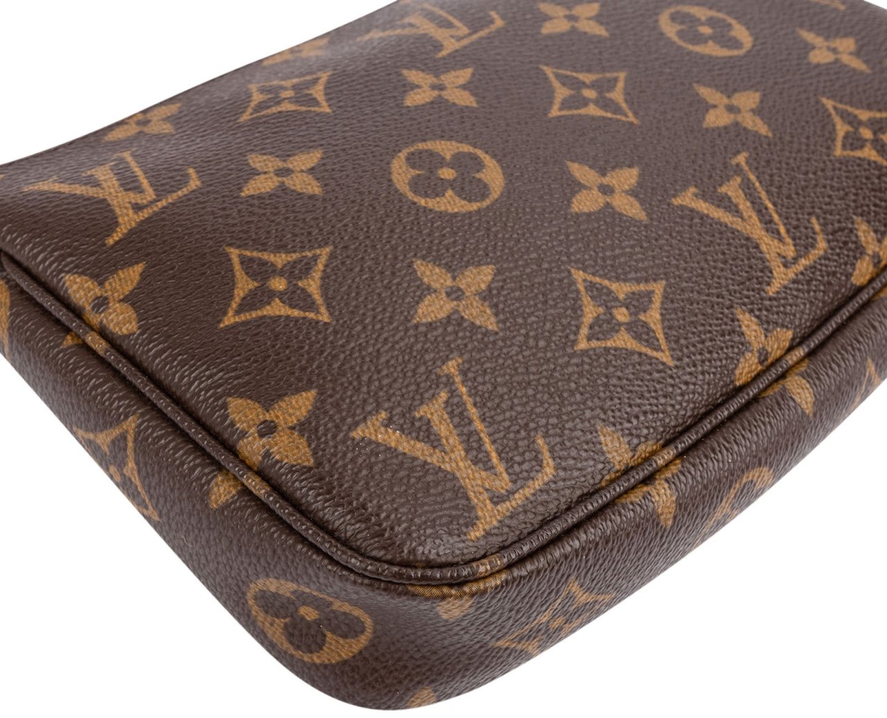 Louis Vuitton Monogram Canvas Pochette Accessoires Handbag Bruin