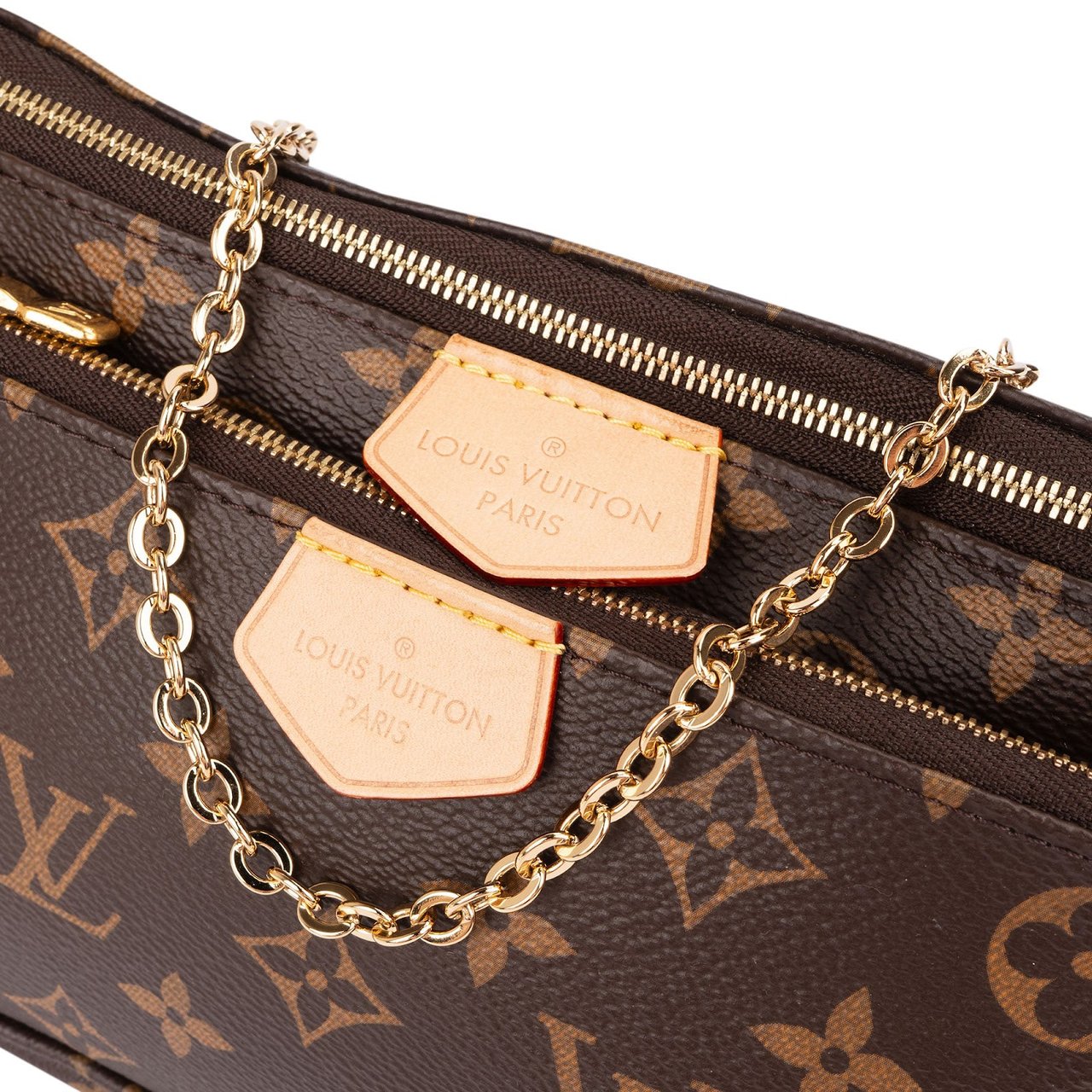 Louis Vuitton Monogram Canvas Multi Pochette Accessoires Crossbody Bag Bruin
