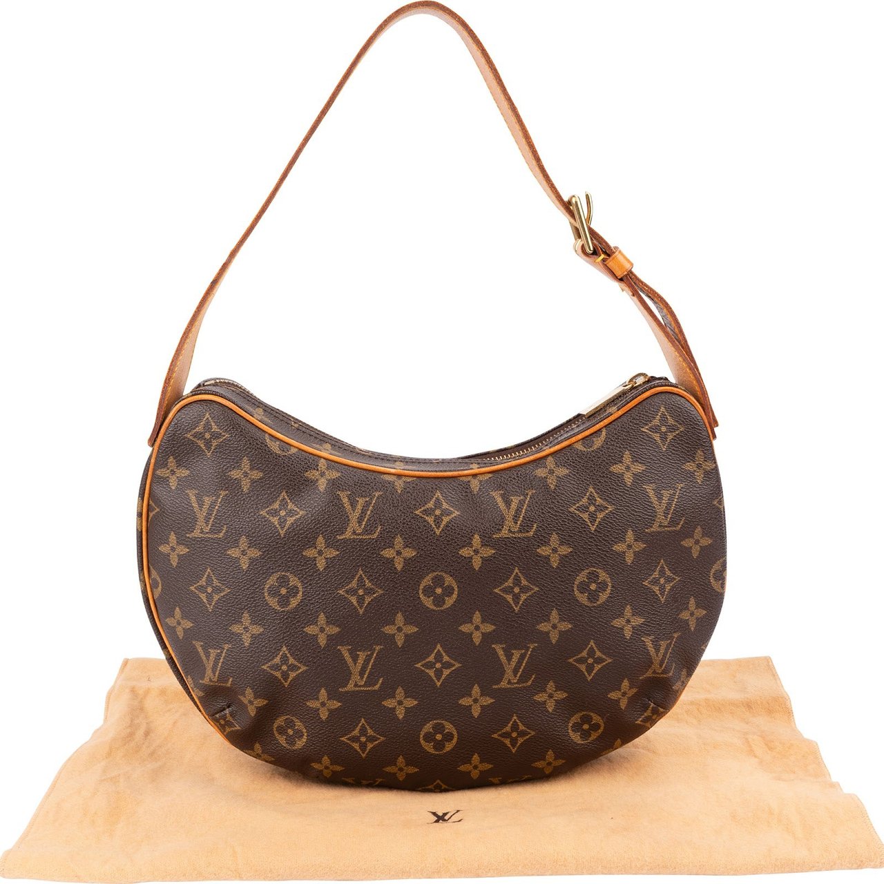 Louis Vuitton Monogram Canvas Croissant MM Shoulder Bag Bruin