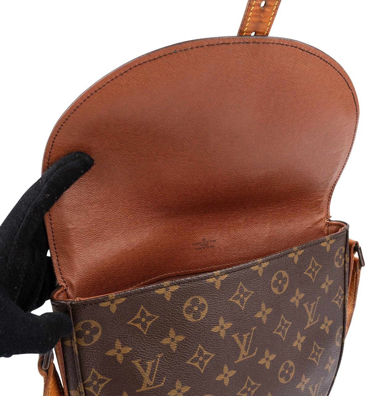 Louis Vuitton Monogram Canvas Chantilly GM Crossbody Bag Bruin
