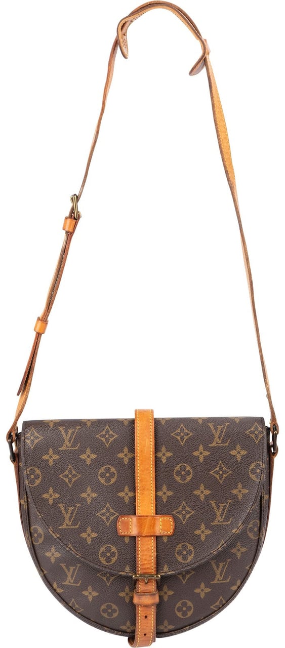Louis Vuitton Monogram Canvas Chantilly GM Crossbody Bag Bruin