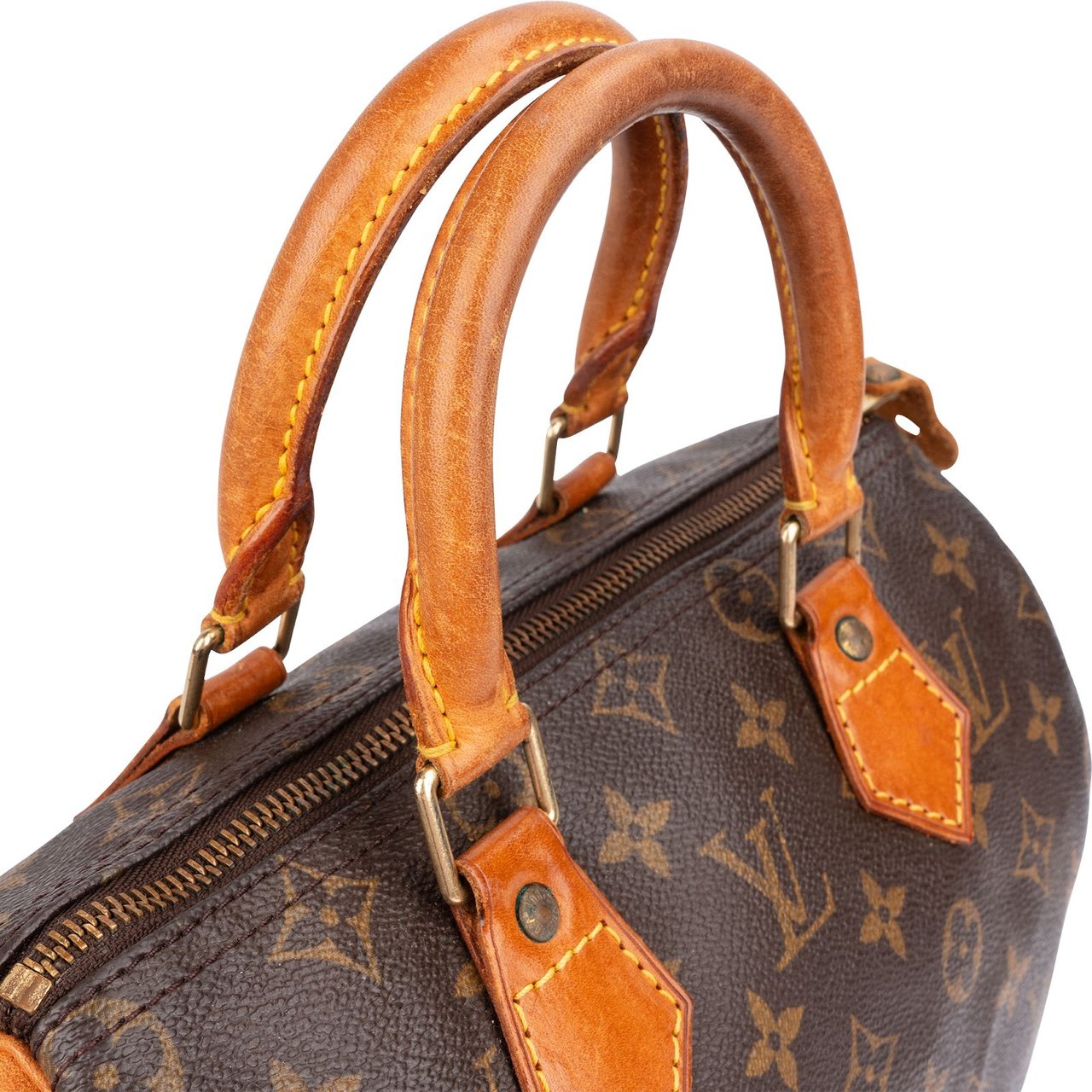 Louis Vuitton Monogram Canvas Speedy 25 Handbag Bruin