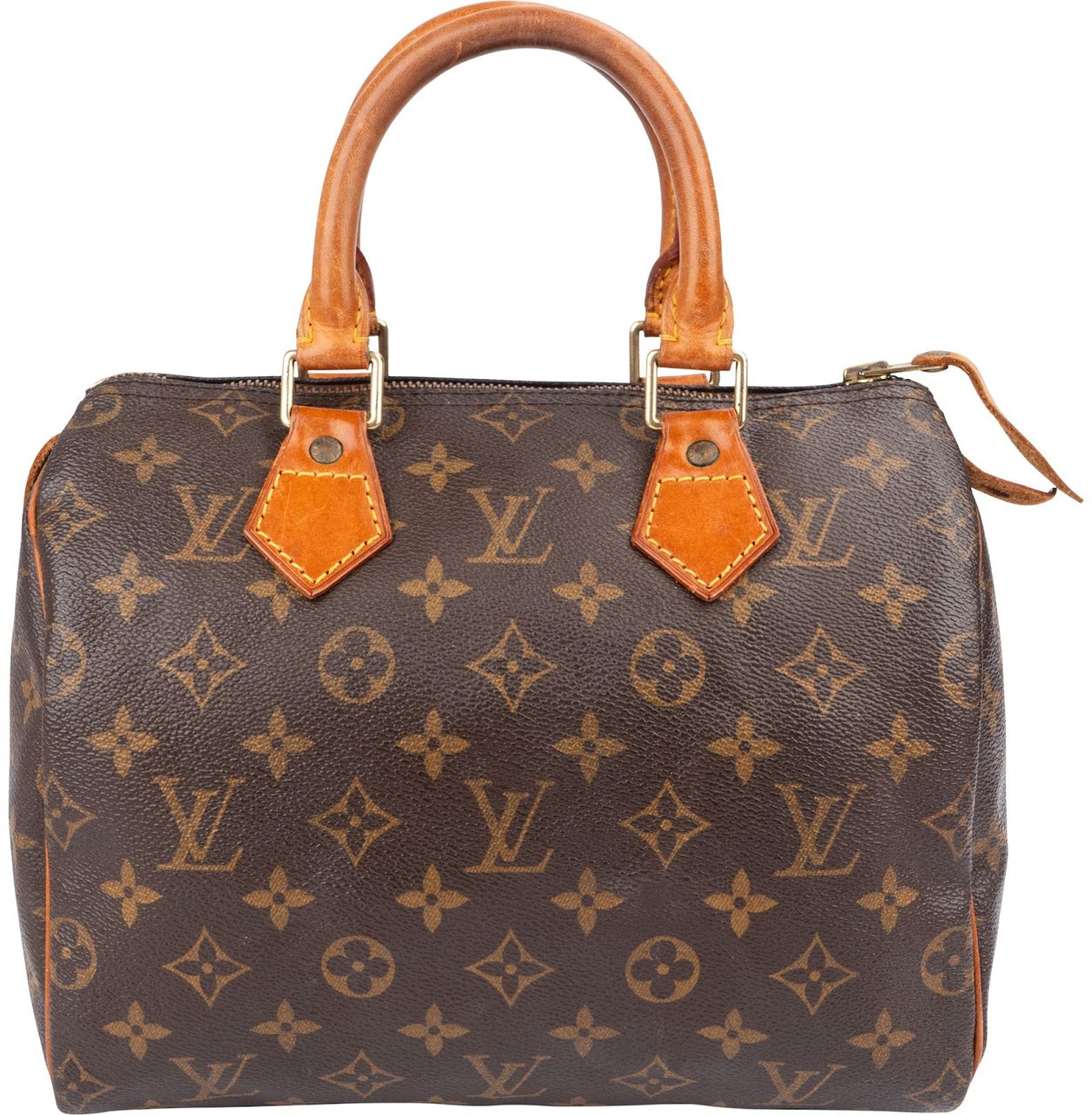 Louis Vuitton Monogram Canvas Speedy 25 Handbag Bruin
