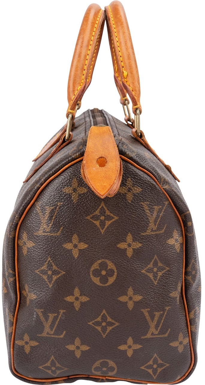 Louis Vuitton Monogram Canvas Speedy 25 Handbag Bruin