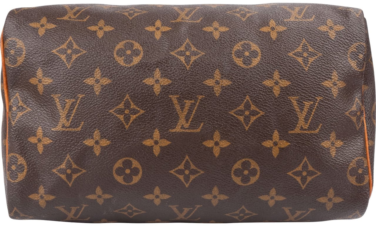 Louis Vuitton Monogram Canvas Speedy 25 Handbag Bruin