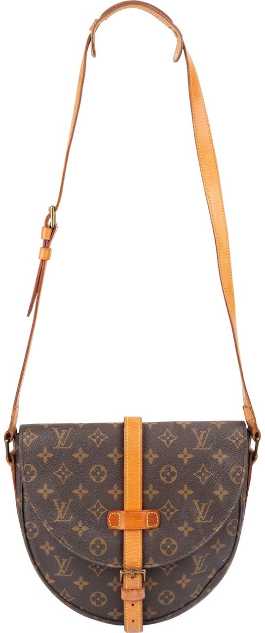 Louis Vuitton Monogram Canvas Chantilly GM Crossbody Bag Bruin
