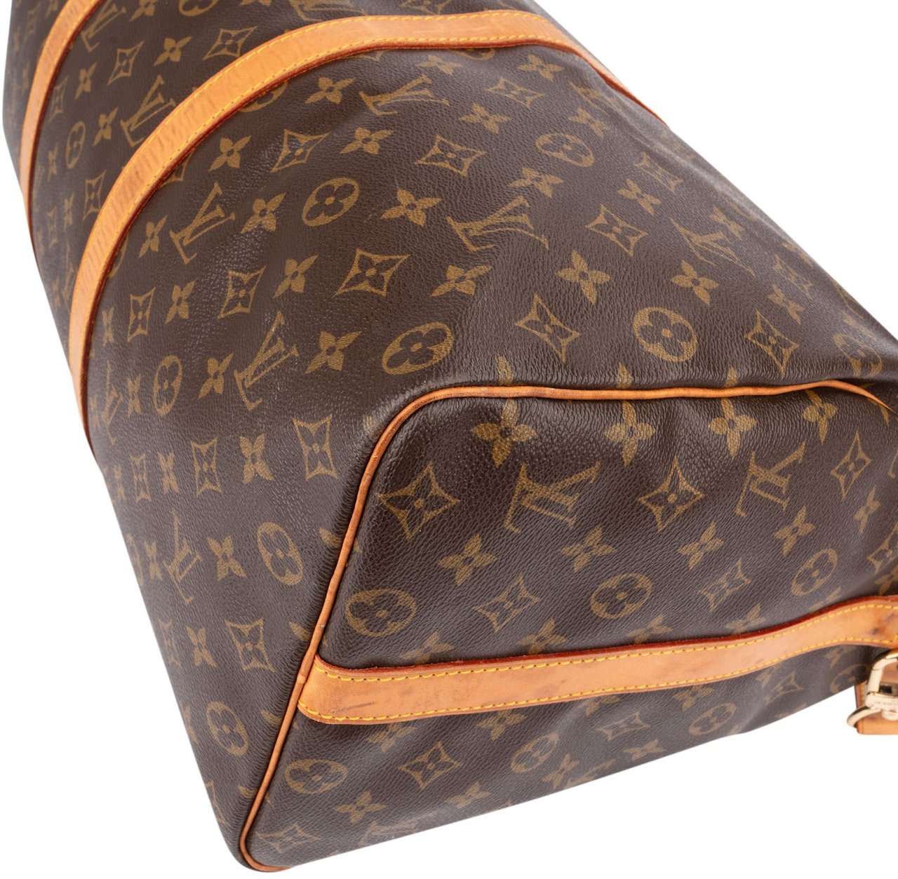 Louis Vuitton Monogram Canvas Keepall 50 Bandoulière Travel Bag Bruin