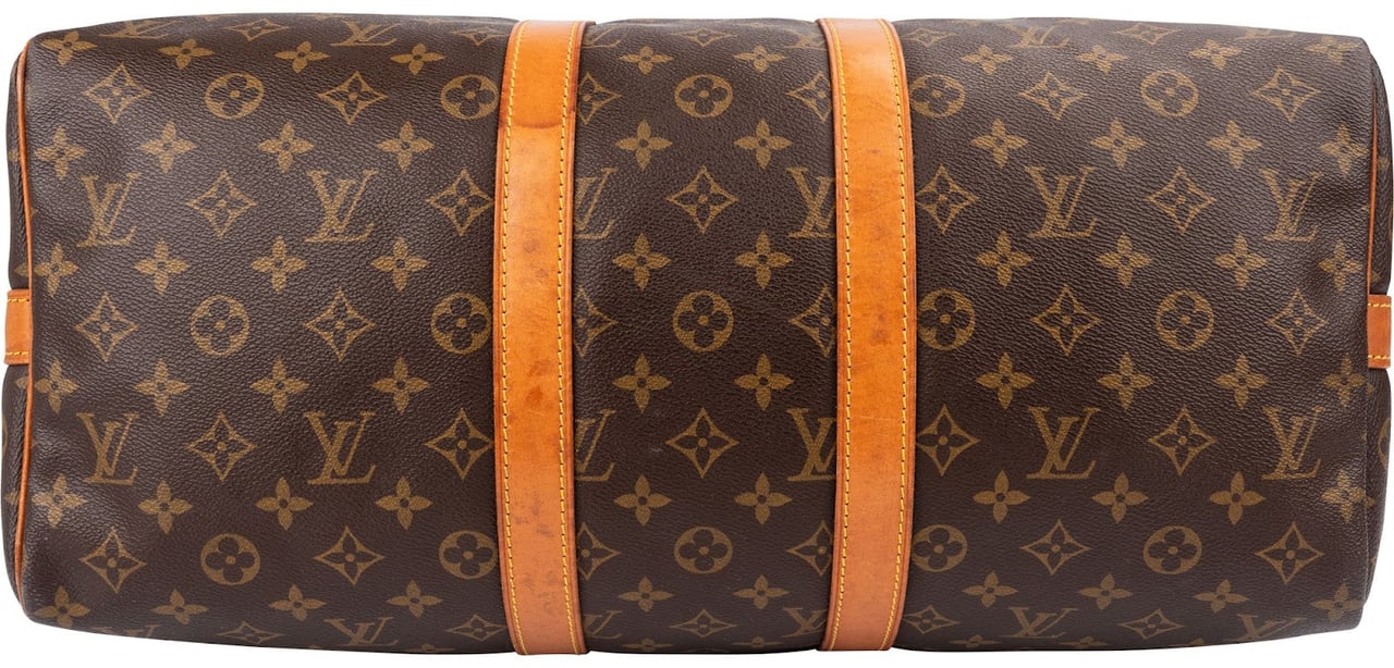 Louis Vuitton Monogram Canvas Keepall 50 Bandoulière Travel Bag Bruin