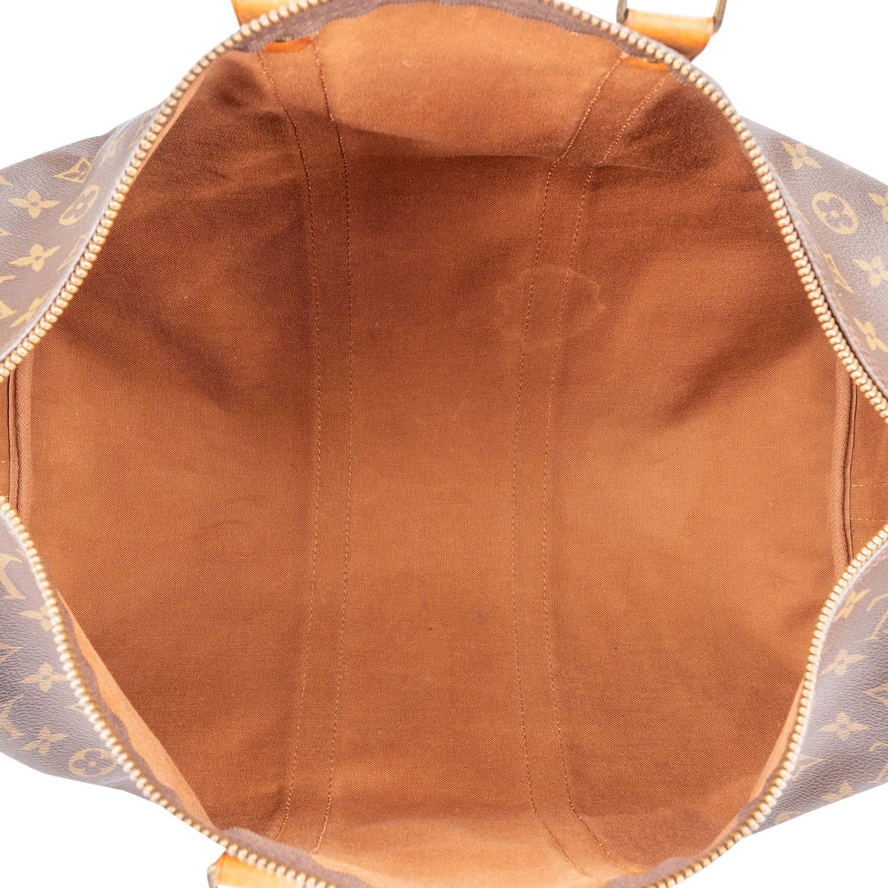 Louis Vuitton Monogram Canvas Keepall 50 Bandoulière Travel Bag Bruin