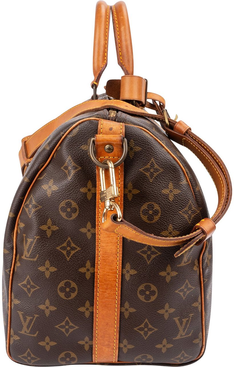 Louis Vuitton Monogram Canvas Keepall 50 Bandoulière Travel Bag Bruin