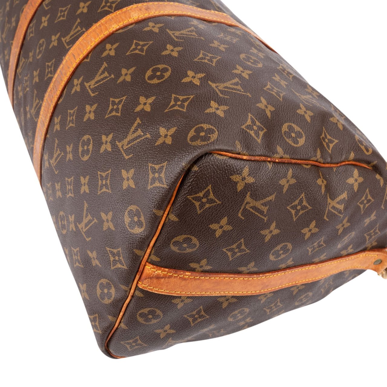 Louis Vuitton Monogram Canvas Keepall 50 Bandoulière Travel Bag Bruin