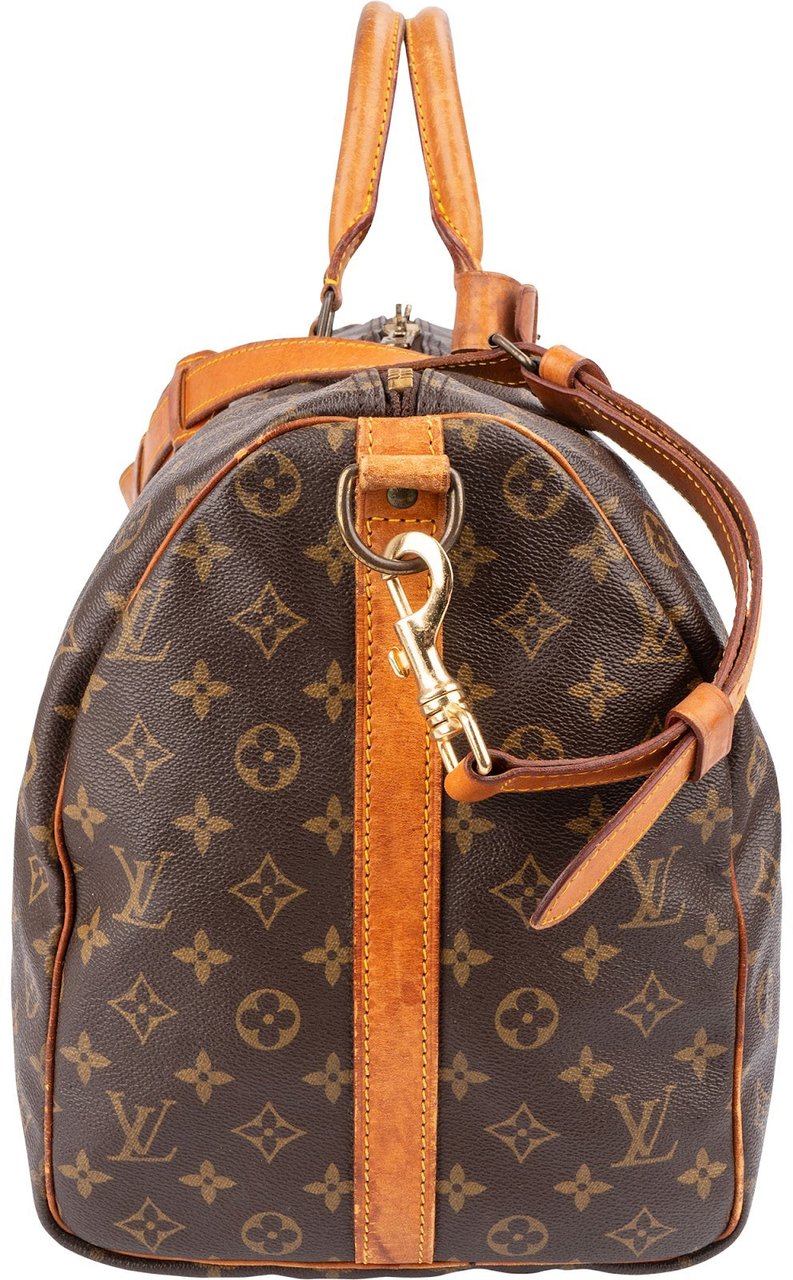 Louis Vuitton Monogram Canvas Keepall 50 Bandoulière Travel Bag Bruin