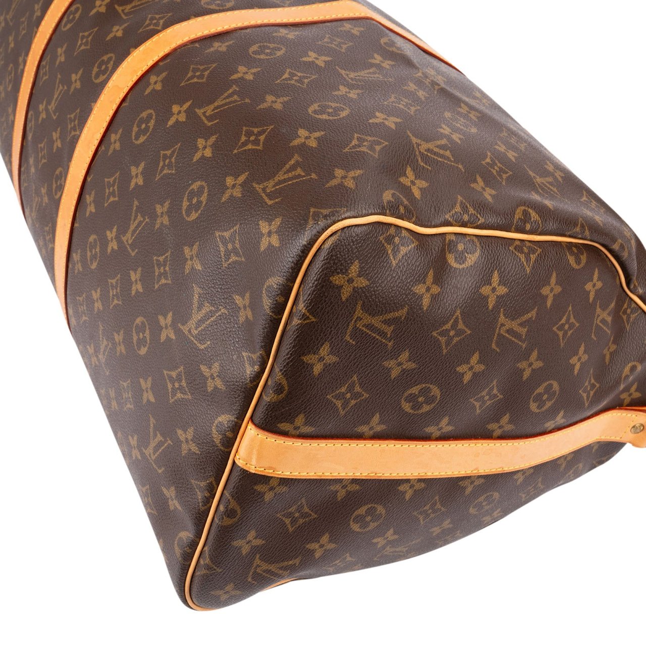 Louis Vuitton Monogram Canvas Keepall 55 Bandoulière Travel Bag Bruin