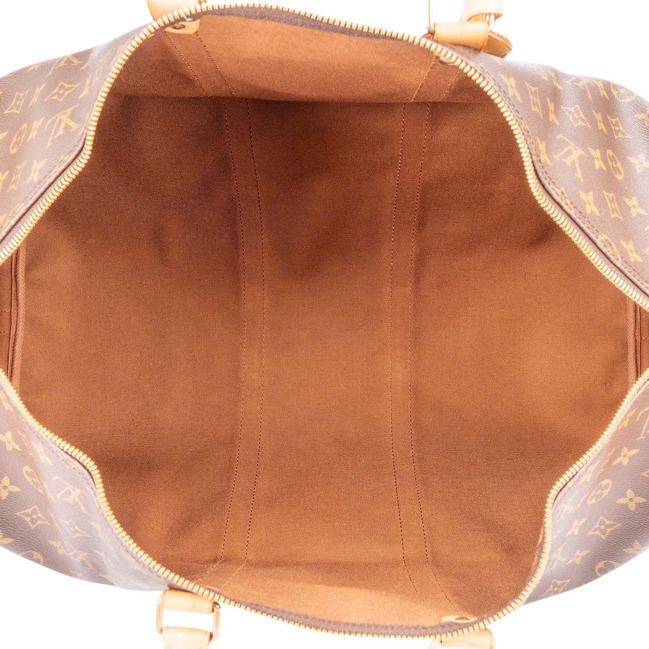 Louis Vuitton Monogram Canvas Keepall 55 Bandoulière Travel Bag Bruin