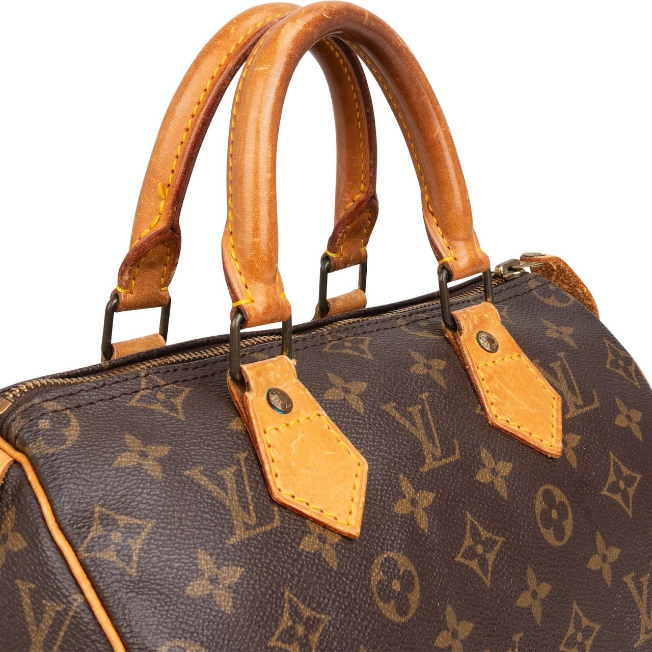 Louis Vuitton Monogram Canvas Speedy 25 Handbag Bruin