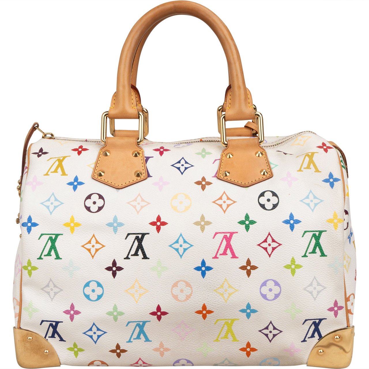 Louis Vuitton Canvas Murakami Multicolor Monogram Speedy 30 Handbag Wit