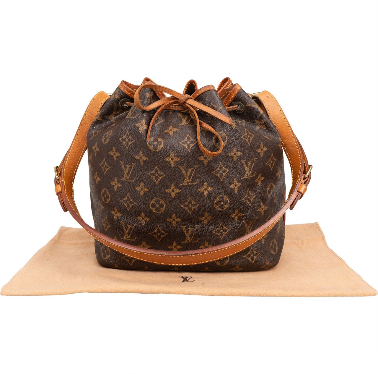 Louis Vuitton Monogram Canvas Sac Noé Petit Shoulder Bag Bruin