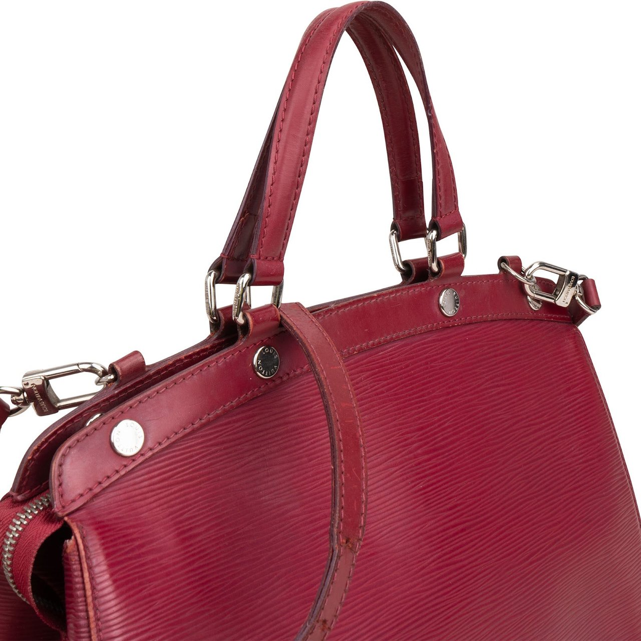 Louis Vuitton Pink Epi Leather Brea MM Handbag Rood