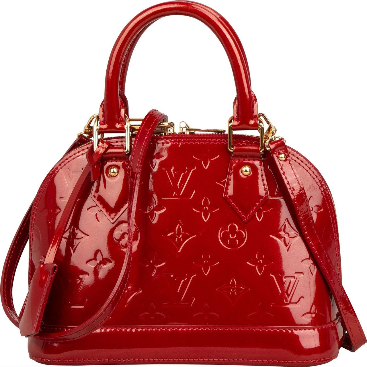 Louis Vuitton Monogram Vernis Alma BB Handbag Rood