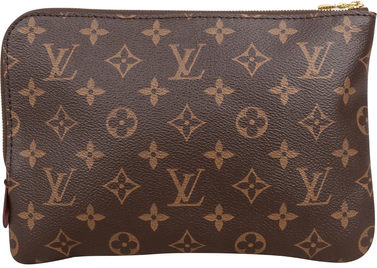 Louis Vuitton Monogram Canvas Etui Voyageur PM Clutch Bruin