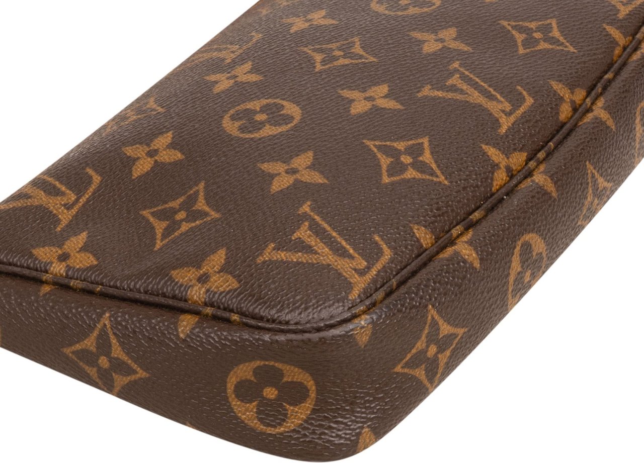 Louis Vuitton Monogram Canvas Pochette Accessoires Handbag Bruin