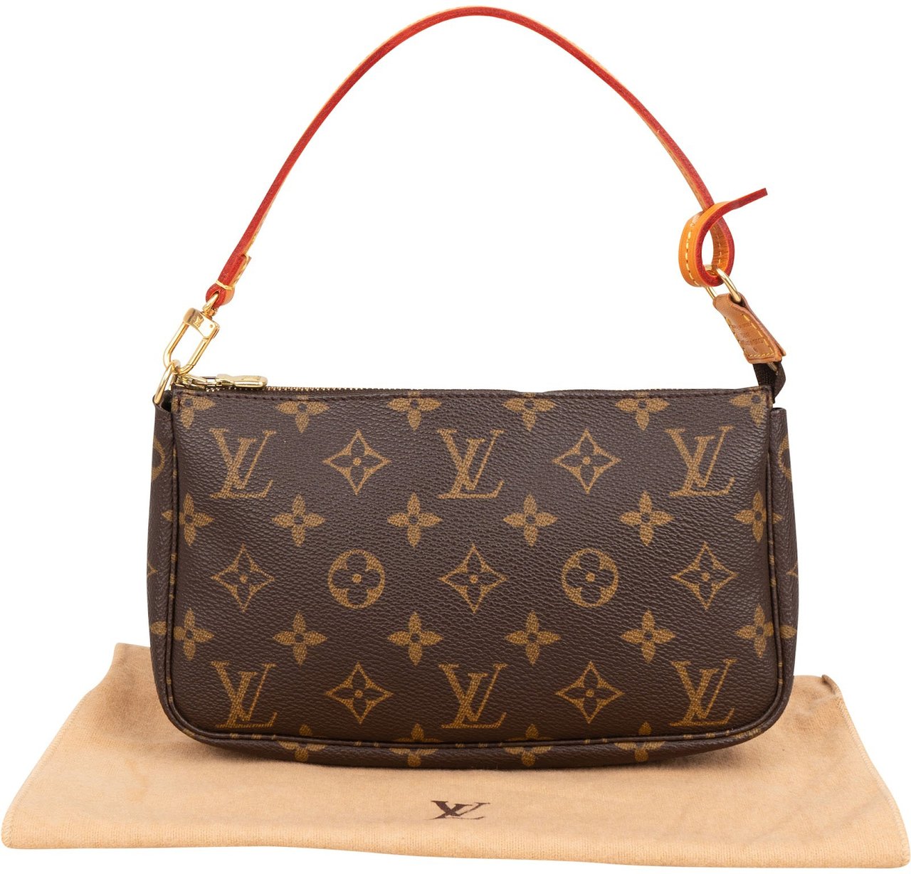 Louis Vuitton Monogram Canvas Pochette Accessoires Handbag Bruin