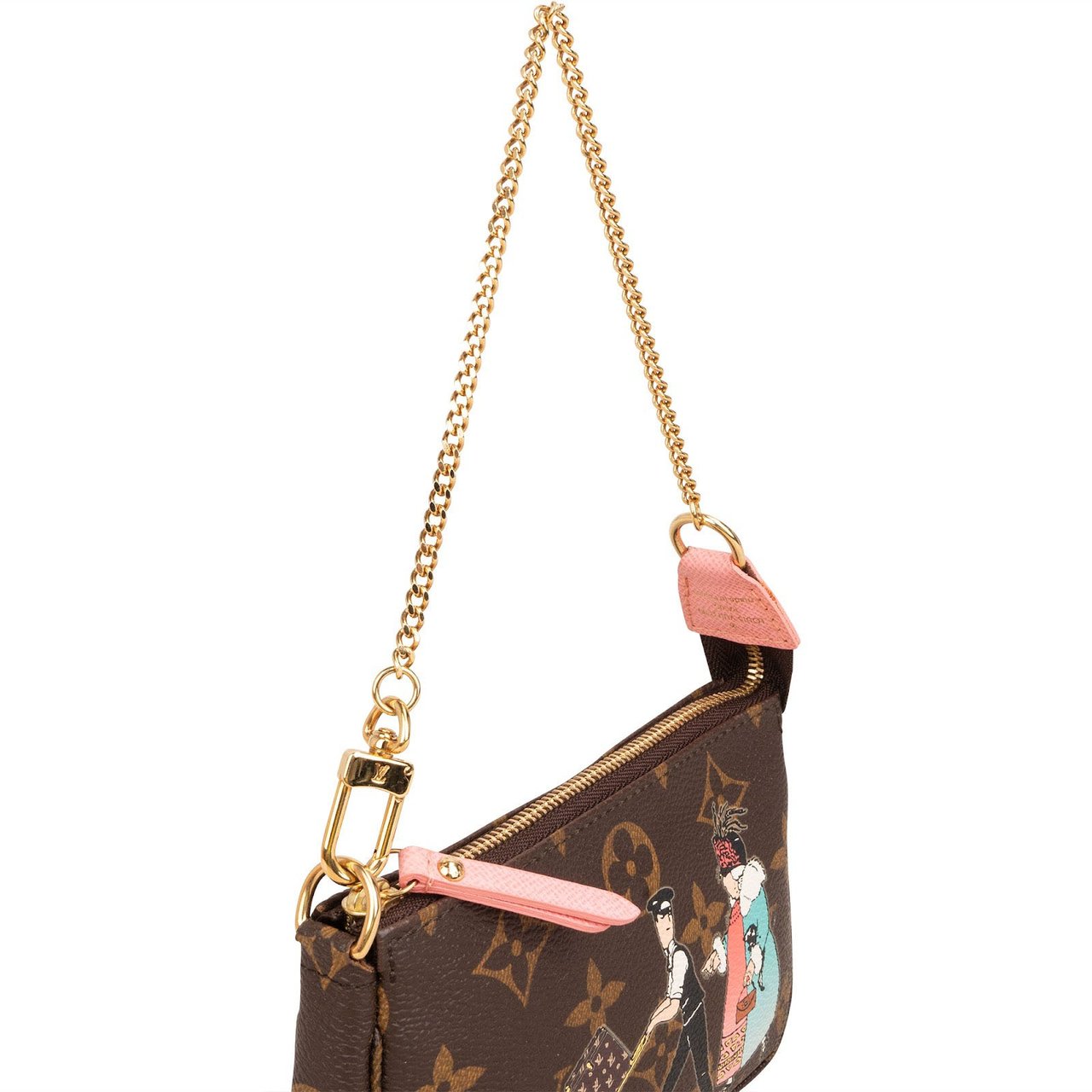 Louis Vuitton Monogram Illustre Mini Pochette Accessoires Handbag Bruin
