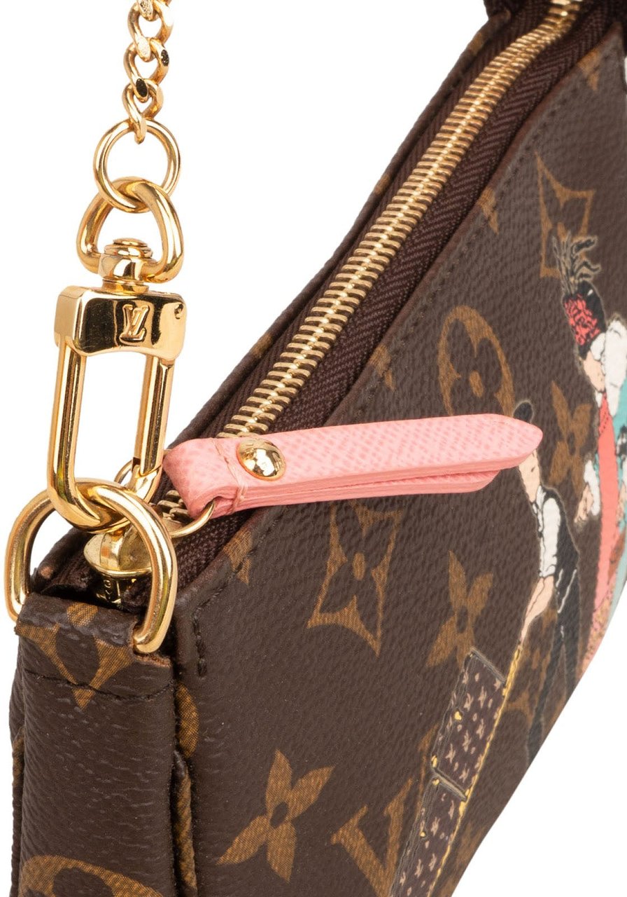 Louis Vuitton Monogram Illustre Mini Pochette Accessoires Handbag Bruin