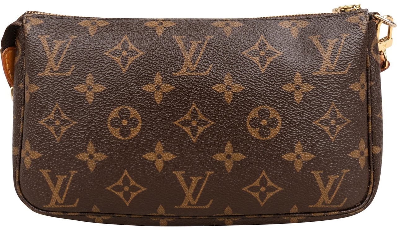 Louis Vuitton Monogram Canvas Pochette Accessoires Crossbody Bag Bruin