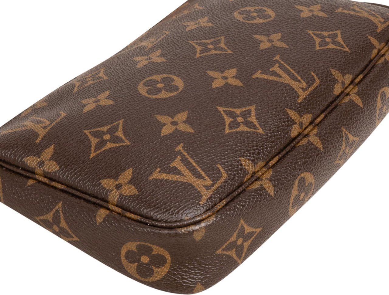 Louis Vuitton Monogram Canvas Pochette Accessoires Crossbody Bag Bruin