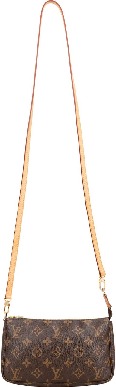 Louis Vuitton Monogram Canvas Pochette Accessoires Crossbody Bag Bruin