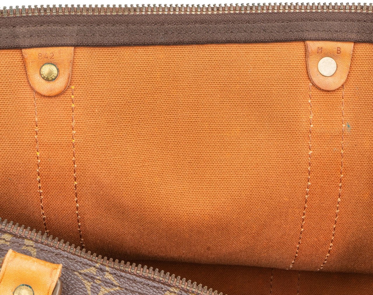 Louis Vuitton Monogram Canvas Keepall 50 Travel Bag Bruin