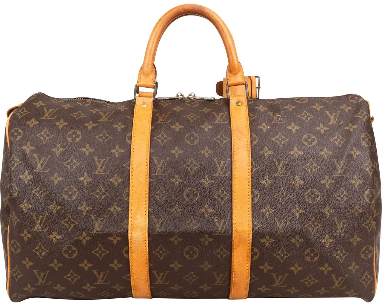 Louis Vuitton Monogram Canvas Keepall 50 Travel Bag Bruin