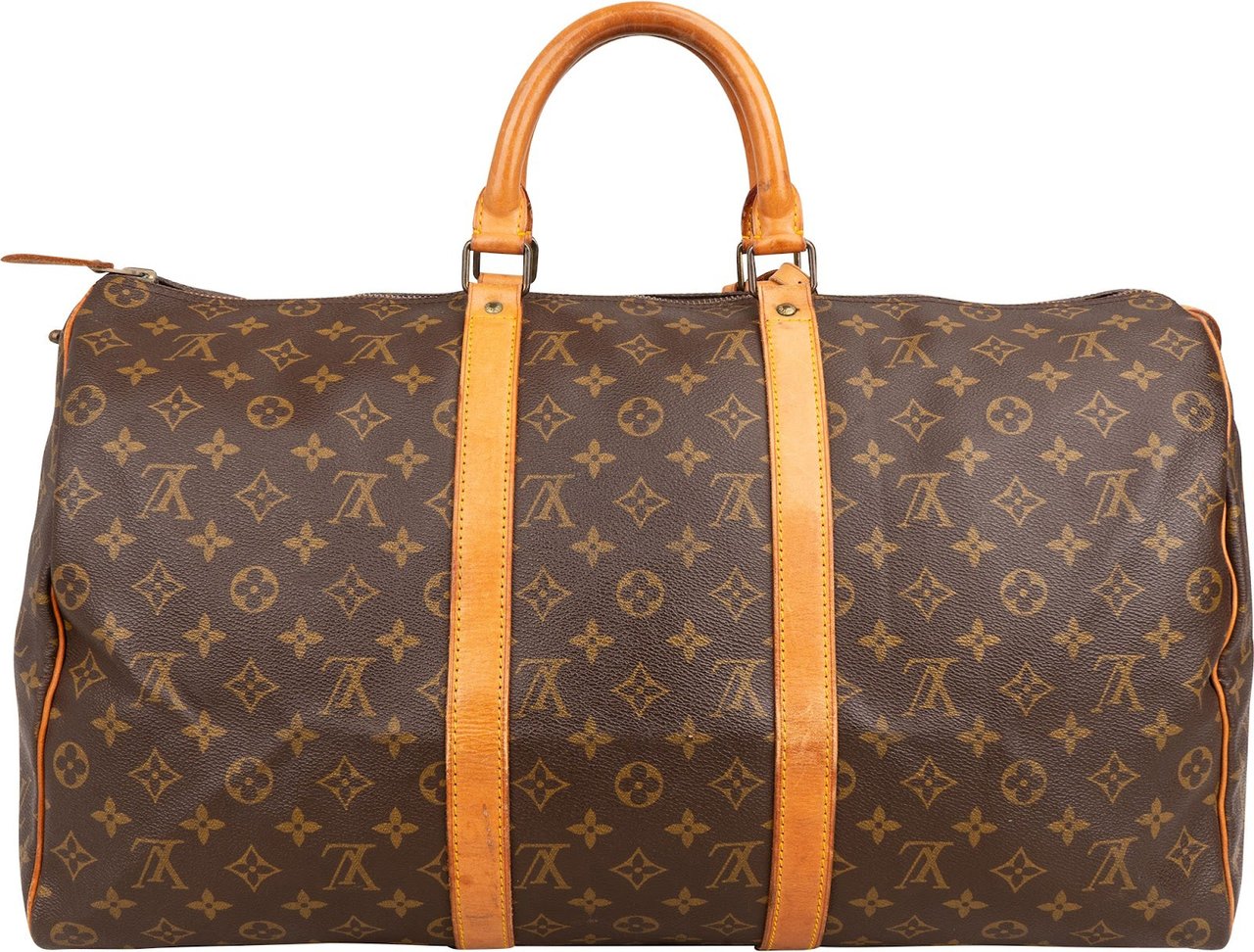 Louis Vuitton Monogram Canvas Keepall 50 Travel Bag Bruin