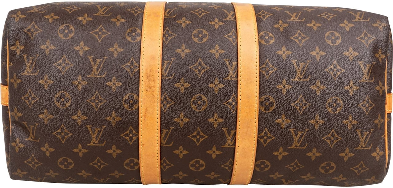 Louis Vuitton Monogram Canvas Keepall 45 Bandoulière Travel Bag Bruin